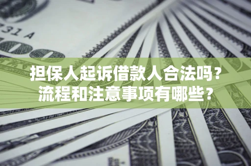 北京担保人起诉借款人合法吗？流程和注意事项有哪些？