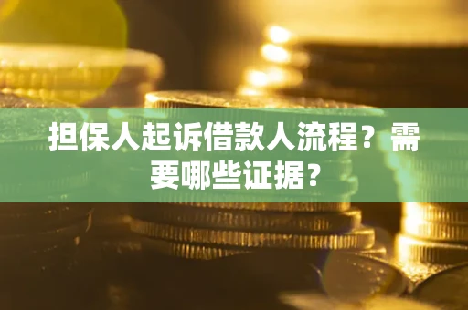 北京担保人起诉借款人流程？需要哪些证据？