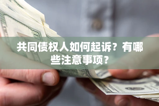 北京共同债权人如何起诉？有哪些注意事项？