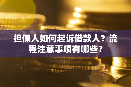 北京担保人如何起诉借款人？流程注意事项有哪些？